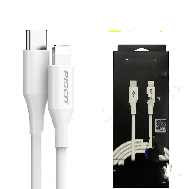 White Fast Charger Cable Single Line