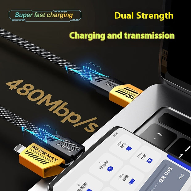 Four-in-one Fast Charge Data Cable Braided Mobile Phone Charging Cable