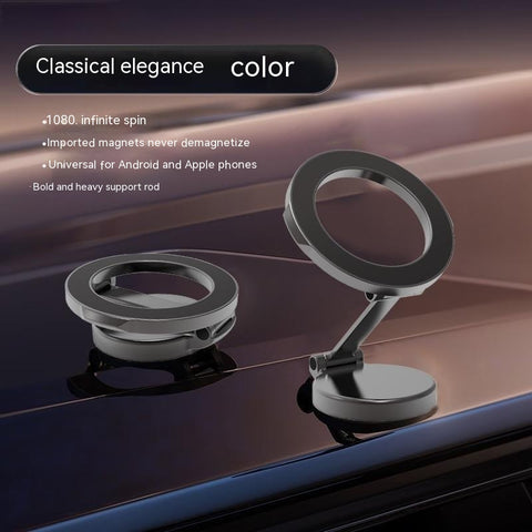 Magnetic Car Phone Mount All-Metal Foldable Phone Holder For Car Strongest Magnet Dashboard Phone Mount For Phone